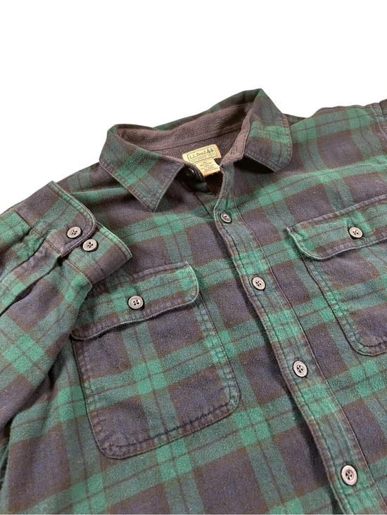 L.L. Bean Other - L.L.BEAN VTG 90s Black Watch Plaid Fleece Lined Flannel Shirt Men’s XL